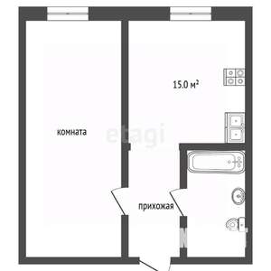 1-к квартира, вторичка, 36м2, 9/9 этаж