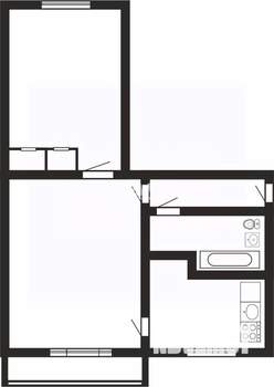 2-к квартира, вторичка, 44м2, 4/5 этаж