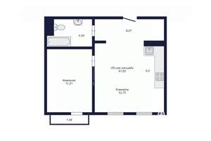 2-к квартира, вторичка, 41м2, 6/10 этаж