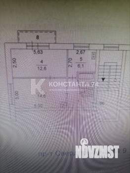 2-к квартира, вторичка, 42м2, 4/5 этаж