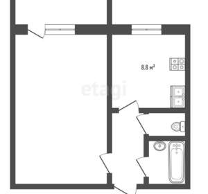 1-к квартира, вторичка, 33м2, 4/9 этаж