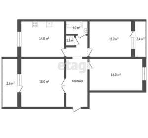 3-к квартира, вторичка, 81м2, 10/11 этаж
