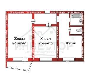 2-к квартира, вторичка, 50м2, 4/9 этаж