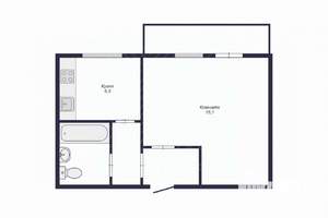 1-к квартира, вторичка, 32м2, 3/9 этаж