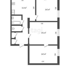3-к квартира, вторичка, 73м2, 3/4 этаж