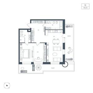 1-к квартира, вторичка, 95м2, 3/10 этаж