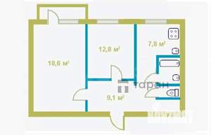 2-к квартира, вторичка, 48м2, 5/5 этаж