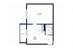 1-к квартира, сданный дом, 52м2, 13/18 этаж