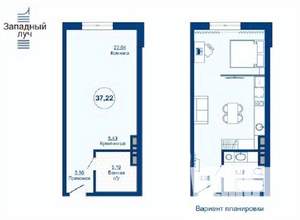 1-к квартира, вторичка, 37м2, 2/24 этаж