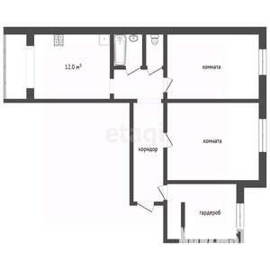 3-к квартира, вторичка, 68м2, 8/10 этаж