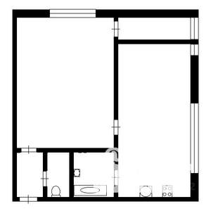 1-к квартира, вторичка, 34м2, 6/9 этаж