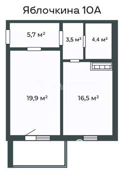 1-к квартира, вторичка, 50м2, 16/16 этаж