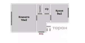 1-к квартира, вторичка, 37м2, 1/9 этаж