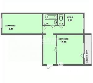 2-к квартира, вторичка, 57м2, 10/56 этаж