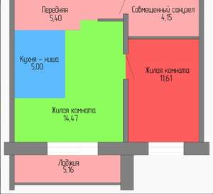 2-к квартира, вторичка, 41м2, 3/10 этаж