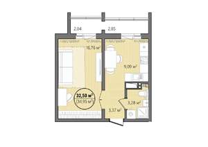 1-к квартира, вторичка, 38м2, 2/13 этаж