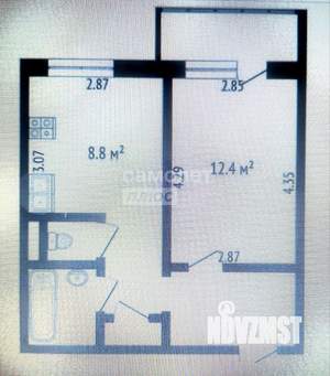 1-к квартира, вторичка, 32м2, 5/9 этаж