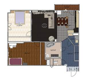 3-к квартира, вторичка, 92м2, 4/12 этаж