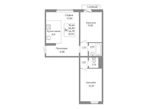 3-к квартира, вторичка, 57м2, 7/10 этаж