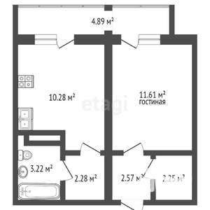 1-к квартира, вторичка, 32м2, 8/16 этаж