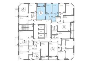 2-к квартира, строящийся дом, 68м2, 11/22 этаж