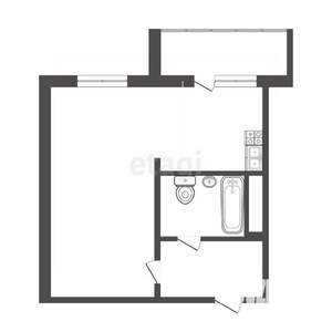 1-к квартира, вторичка, 32м2, 2/10 этаж