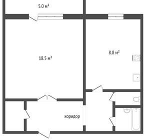 1-к квартира, вторичка, 40м2, 2/10 этаж