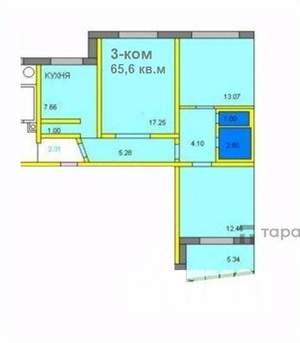 3-к квартира, вторичка, 66м2, 4/10 этаж