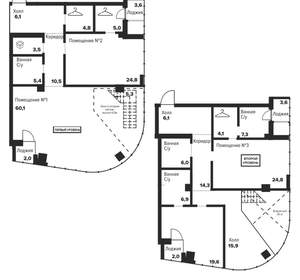 3-к квартира, вторичка, 231м2, 26/29 этаж
