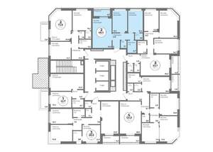 2-к квартира, строящийся дом, 68м2, 2/22 этаж