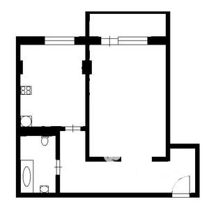 1-к квартира, вторичка, 42м2, 1/13 этаж