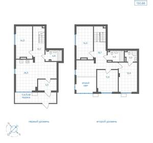 4-к квартира, вторичка, 131м2, 1/18 этаж