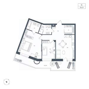 1-к квартира, вторичка, 87м2, 3/9 этаж