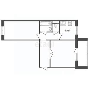 2-к квартира, вторичка, 57м2, 4/11 этаж