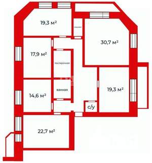 5-к квартира, вторичка, 169м2, 4/10 этаж