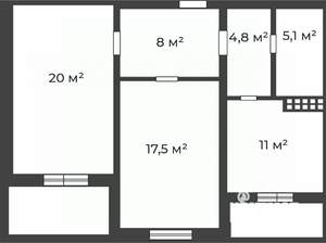 2-к квартира, вторичка, 67м2, 13/16 этаж
