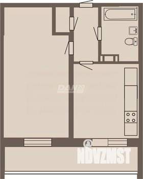 1-к квартира, вторичка, 40м2, 2/11 этаж