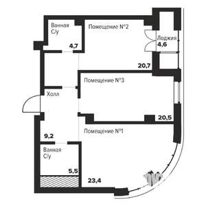 2-к квартира, строящийся дом, 84м2, 11/29 этаж