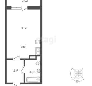 1-к квартира, вторичка, 30м2, 8/14 этаж