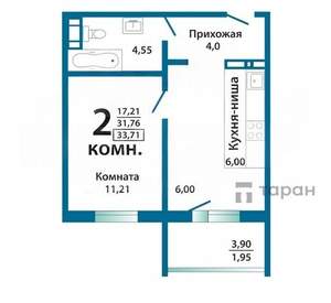 1-к квартира, вторичка, 32м2, 8/10 этаж
