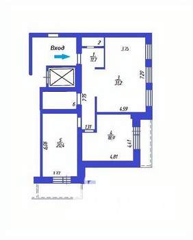 3-к квартира, вторичка, 90м2, 8/9 этаж