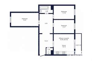 3-к квартира, сданный дом, 85м2, 16/18 этаж
