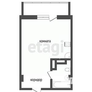 Студия квартира, вторичка, 25м2, 13/19 этаж