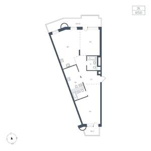 2-к квартира, вторичка, 105м2, 2/6 этаж