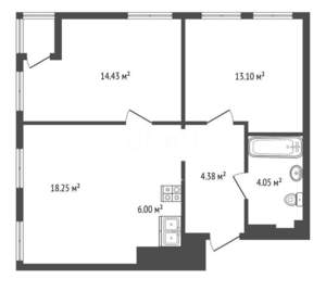 3-к квартира, вторичка, 63м2, 3/5 этаж
