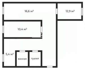 3-к квартира, вторичка, 58м2, 2/5 этаж