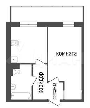 1-к квартира, вторичка, 34м2, 9/11 этаж