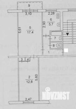 2-к квартира, вторичка, 45м2, 2/5 этаж