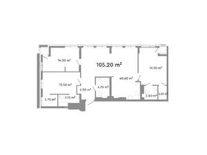 4-к квартира, строящийся дом, 105м2, 8/21 этаж