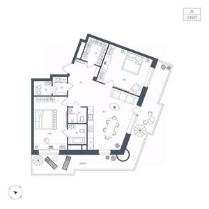 2-к квартира, вторичка, 101м2, 3/9 этаж
